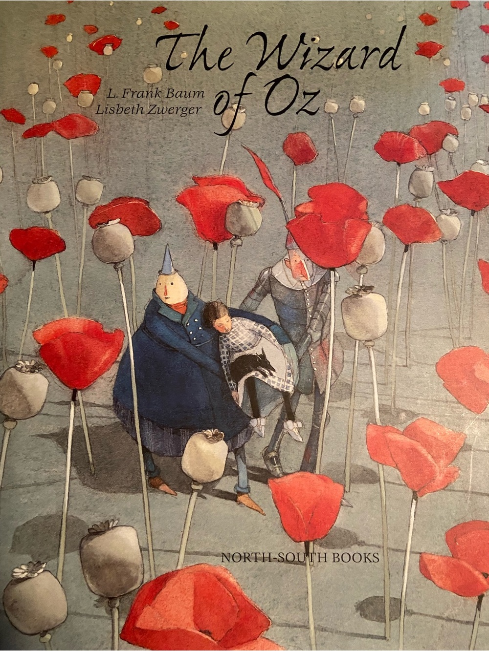 The Wizard of Oz Illustrated Hardcover Children’s book Red Poppy Cover Baum mod